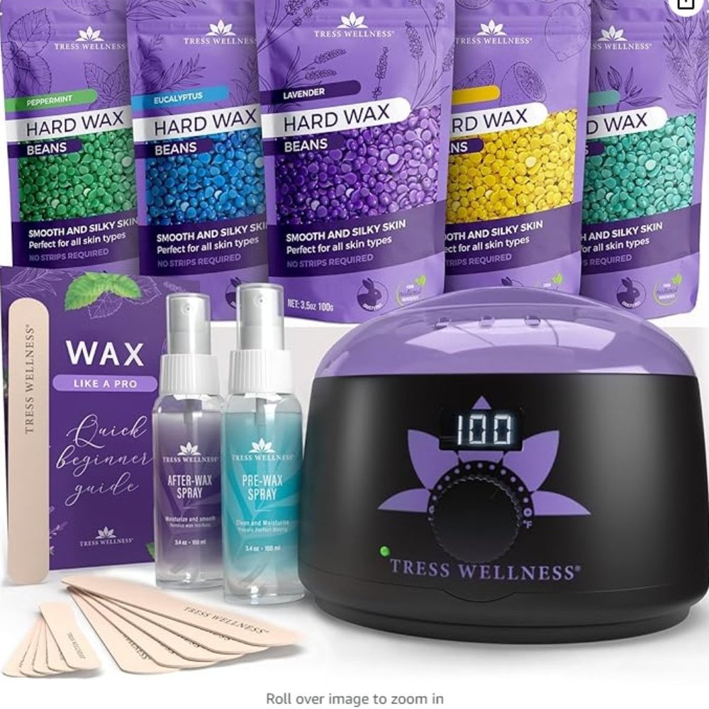 Tress Wellness Waxing Kit for Brazilian Wax - Easy to Use - For Sensitive Skin
